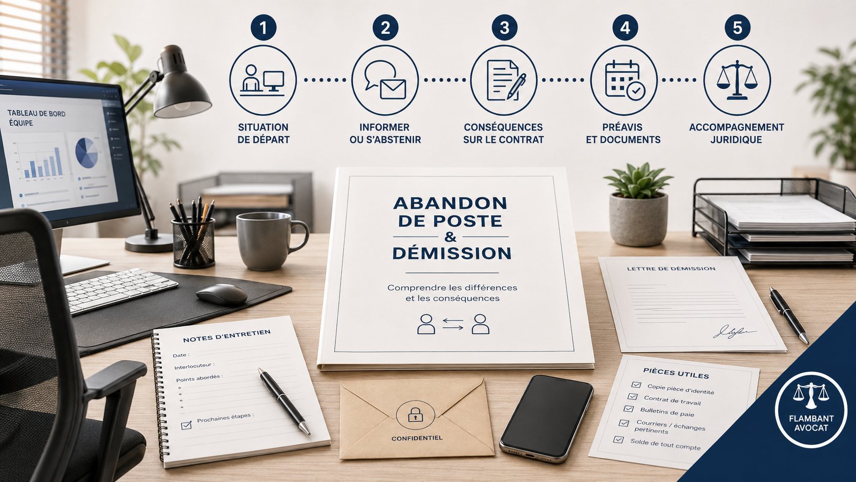 Abandon de poste et démission du salarié